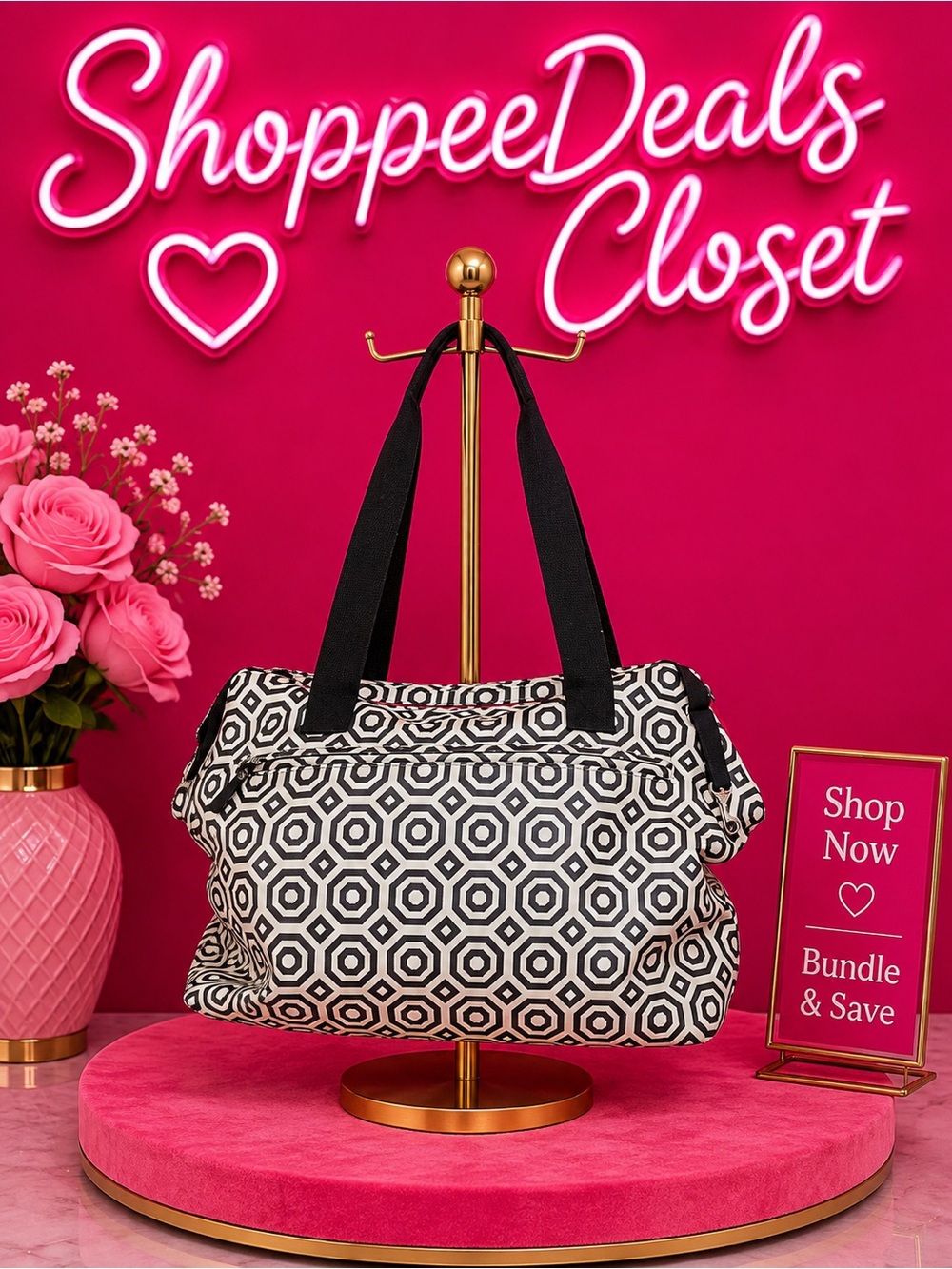 Skip Hop x Jonathan Adler Light & Luxe Nixon Diaper Tote Bag